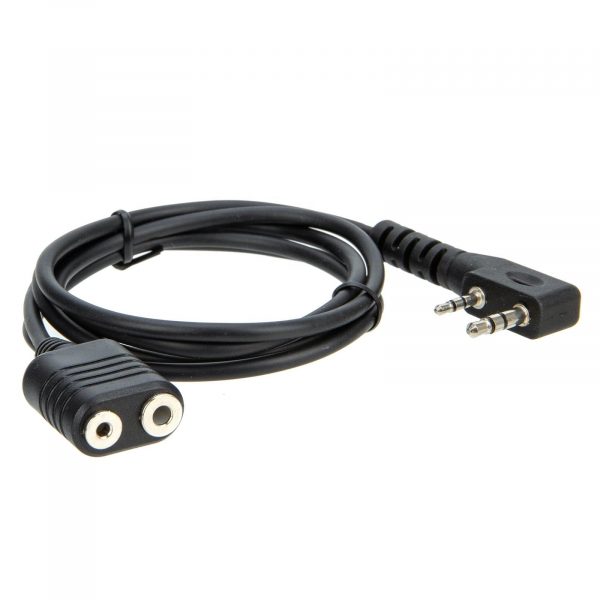 Universal Intercom K type 2 Pin Speaker Mic Headset Earpiece Extension Cord Cable - Image 4
