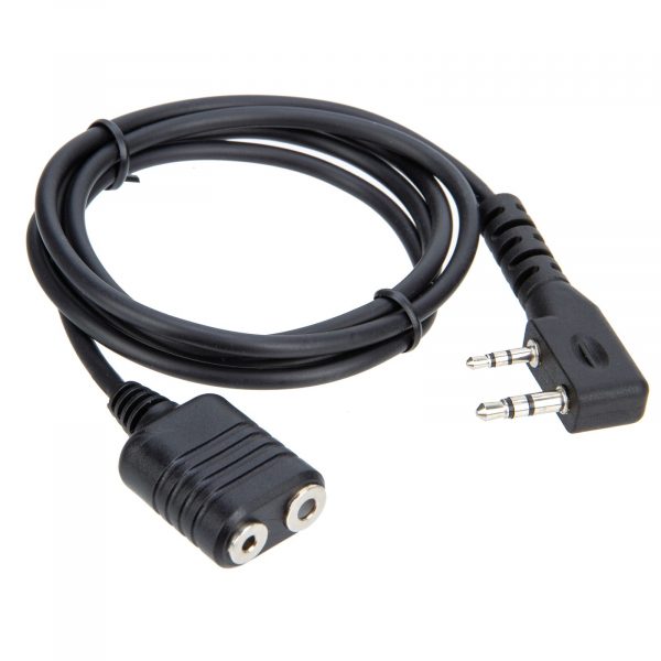 Universal Intercom K type 2 Pin Speaker Mic Headset Earpiece Extension Cord Cable