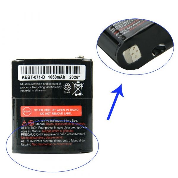 KEBT-071-D Spare Battery for MOTOROLA Radios KEBT-071A/B/C/D Replace HKNN4002 Batteries - Image 4