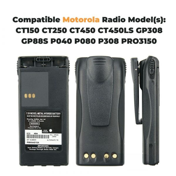 Walkie Talkie PMNN4018A Battery for Motorola CT150 CT250 CT450 CT450LS GP88S P040 P080 P308 PRO3150 - Image 5