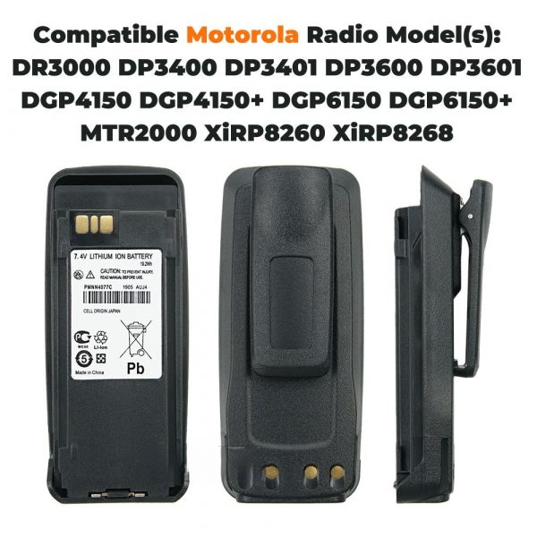 Replacement Battery for Motorola DR3000 DP3400 DGP6150+ MTR2000 DP3401 MTR3000 XPR4380 XiRP8208 Radios PMNN4077C Batteries - Image 2