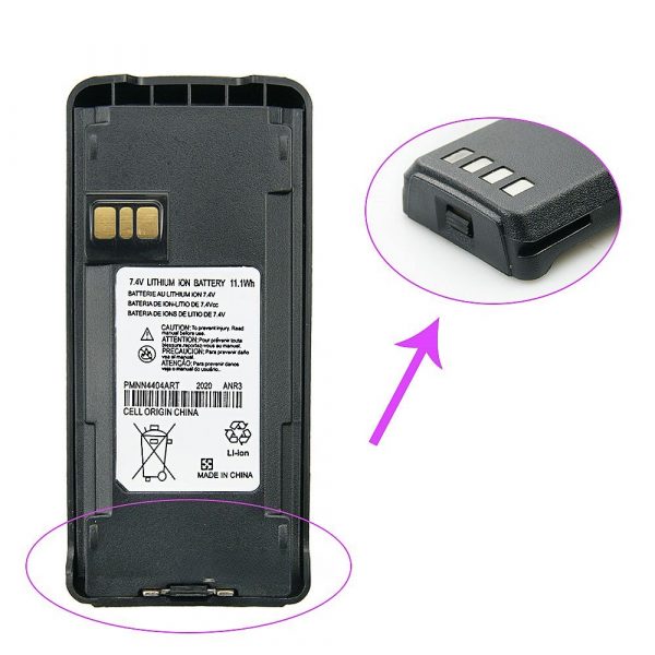 Motorola Two way Radios PMNN4404 PMNN4404ART Replacement Battery with Belt Clip - Image 5