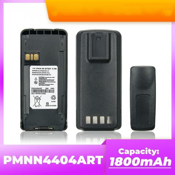 Motorola Two way Radios PMNN4404 PMNN4404ART Replacement Battery with Belt Clip