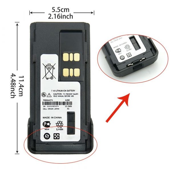 Rechargeable PMNN4407A Battery for Motorola XPR3300 XPR3500 XPR7350 DP4000 DP4400 DP4401 DP4600 DP4601 DP4800 DP4801 GP328D P8608 P8660 - Image 4