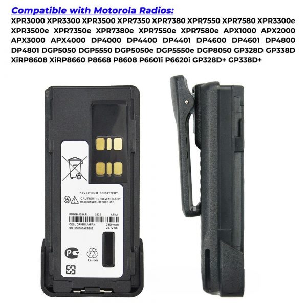 Motorola Radios Replacement Battery PMNN4409BR USB Rechargeable Battery Type-C - Image 4