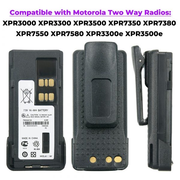Replacement PMNN4412A Battery for Motorola XPR3300 XPR3500 XPR7550 DP4400 XiR P8608 P8660 Two Way Radios - Image 2