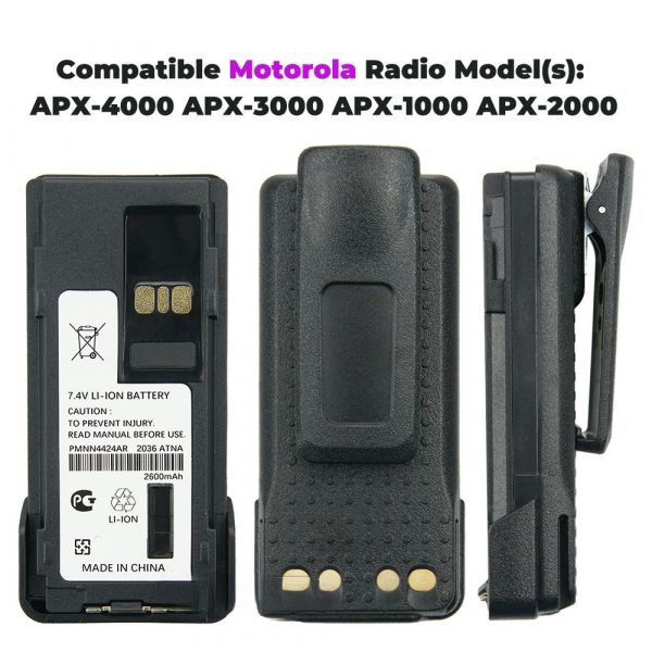 Replacement PMNN4424AR Battery for Motorola APX 1000 APX 2000 APX 3000 APX 4000 Radios
