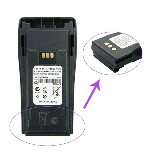 Motorola PMNN4496 Battery for Motorola EP450 EP450S GP3138 GP3688 PR400 Radio - Image 5