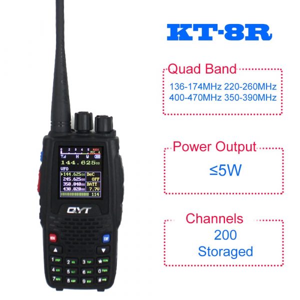 New Upgraded QYT KT-8R 3200mAh Amateur Radio Quad Band Station Intercom QYT KT8R Color Display - Image 4