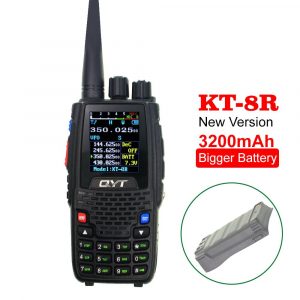 New Upgraded QYT KT-8R 3200mAh Amateur Radio Quad Band Station Intercom QYT KT8R Color Display