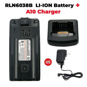 Replacement RLN6038B Battery with Charger for Motorola A12 A10 A9 A10D A12D A9D CP110 EP150 Two Way Radios