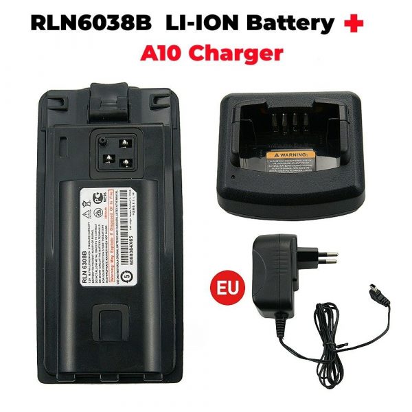 Replacement RLN6038B Battery with Charger for Motorola A12 A10 A9 A10D A12D A9D CP110 EP150 Two Way Radios - Image 2