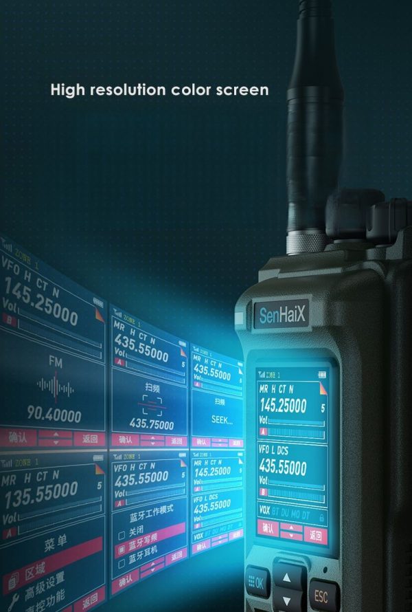 New Arrival Senhaix GT-12 Full Band Air Band UHF VHF PTT DTMF Portable Transceiver - Image 4