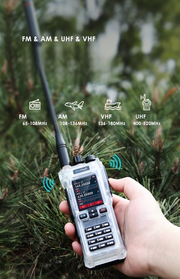 New Arrival Senhaix GT-12 Full Band Air Band UHF VHF PTT DTMF Portable Transceiver - Image 2