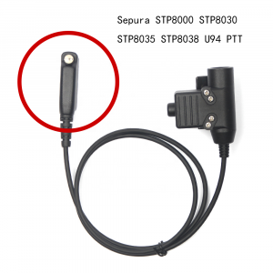 Sepura STP8000 STP8030 STP8035 STP8038 U94 PTT Headphone Adapter