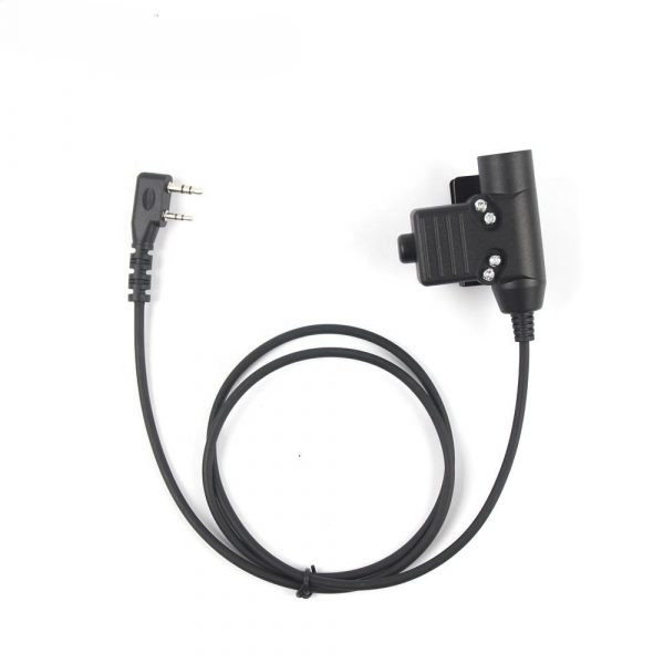 Intercom Military U94 Tactical PTT Cable Adaptor for Kenwood TYT Baofeng UV82 UV5R UV6R BF888S etc