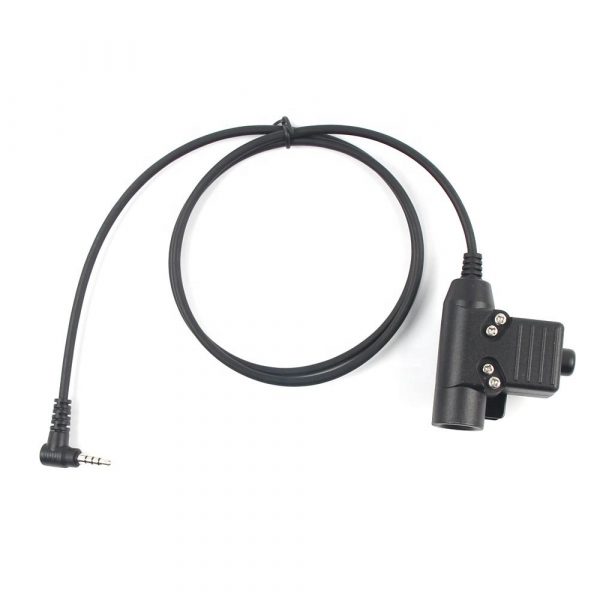 3.5mm 1 Pin 2 ways Radios Earpieces Adapter U94 PTT for YAESU VERTEX Walkie Talkie - Image 2