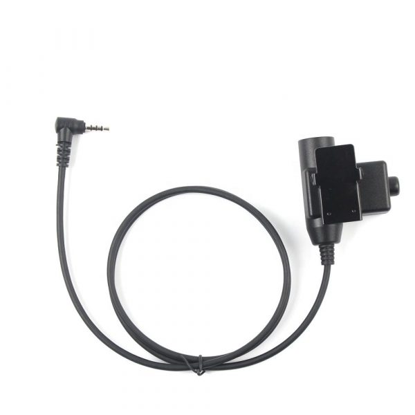 3.5mm 1 Pin 2 ways Radios Earpieces Adapter U94 PTT for YAESU VERTEX Walkie Talkie