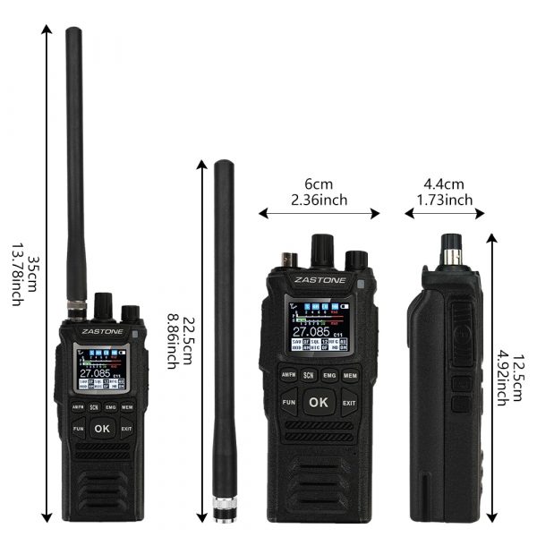Zastone CB-58 27MHz FM AM Handheld HAM CB Radio - Image 3