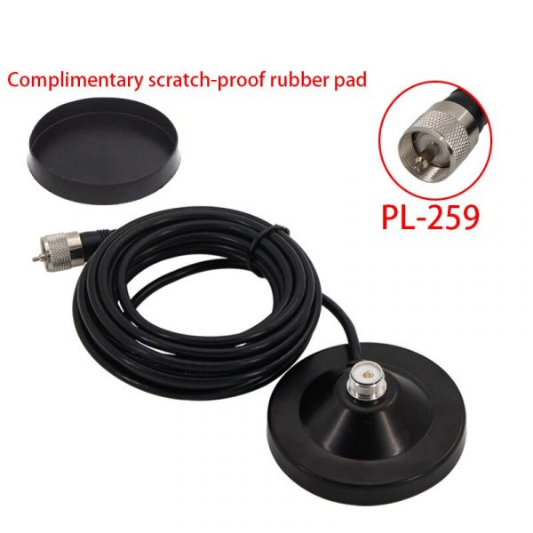 CR77 High Gain Antenna Dual Band CR-77 Antenna VHF UHF PL259 Magnetic Mount Base 100W Mobile Radio Mast   - Image 5