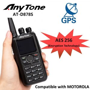 AnyTone AT-D878S Digital DMR Radio GPS  Compatible with Motorola Amateur Portable Digital Transceiver