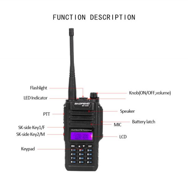 Baofeng BF-A58 Amateur Dual Band FM Transceiver Two Way Radio Waterproof Double Frequency Bands Radio - Image 5