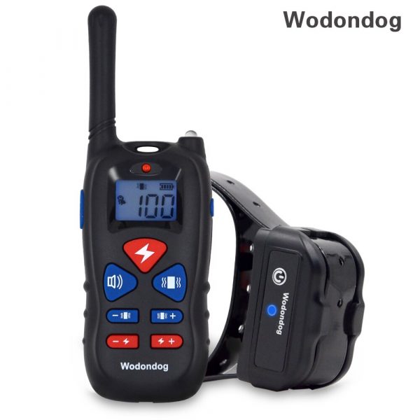Dog Training Collar with Remote Transmitter Electric Shock collar Vibration sound Light Modes Waterproof Bark Collar