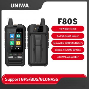 F80S POC Walkie Talkie 4G Smartphone Quad Core 1.4GHz SOS Rugged Phone 1GB 8GB 2.4 inch Android 10 Spreadtrum SL8541E