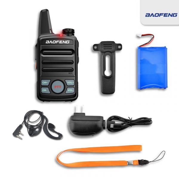 2PCS T99 BAOFENG MINI WALKIE TALKIE UHF Dual PTT Compact small portable two way radio BF-T99 with earpiece - Image 5
