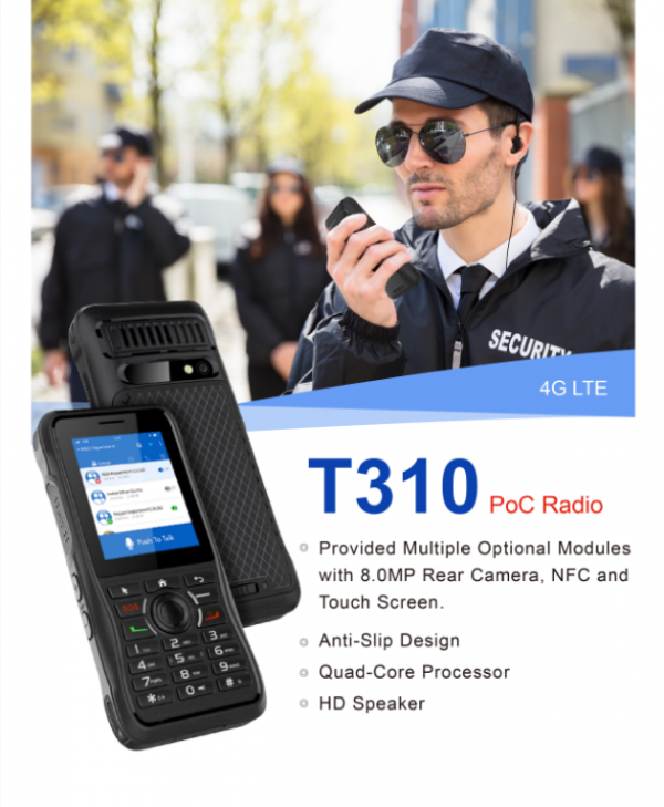 Inrico T310 Plus 4G LTE Zello Walkie Talkie Mobile Network POC Radio with Dual SIM Card NFC Touch Screen Camera Walkie Talkie - Image 2