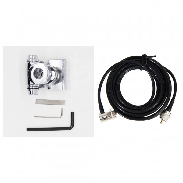 K366 Car Mobile Radio Antenna Mount Bracket with 5M RG58 Antenna Extension Cable