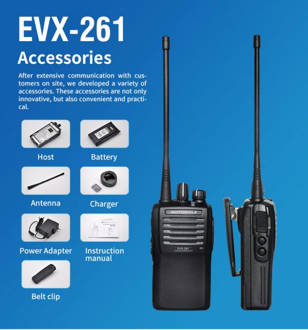 Motorola EVX-261 5W 10KM UHF / VHF Digital DMR Walkie Talkie EVX 261 Digital Portable Transceiver