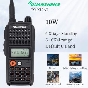 High Quality Quansheng TG-K10AT UHF VHF 10W Walkie Talkie