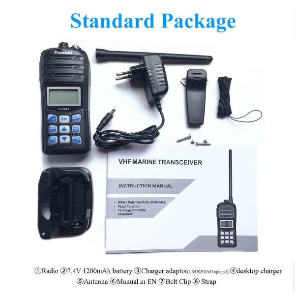 Recent RS-35M VHF Marine Radio International Channel Weather channel Float Walkie Talkie  - Image 5