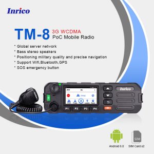 Inrico TM-8 3G Wifi Public Network Mobile Radio Upgrade mobile network POC Radio.