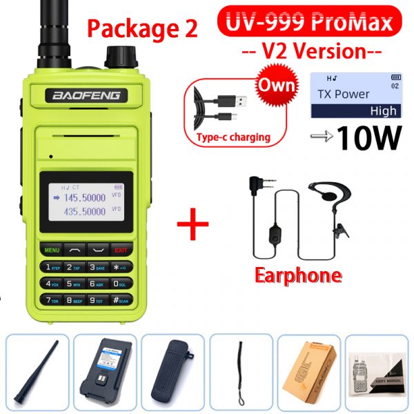 V1 V2 Version Baofeng UV-999 Pro Max 10W Long Range 999CH Dual Band FM Two Way Radio UV13 Walkie Talkie - Image 5