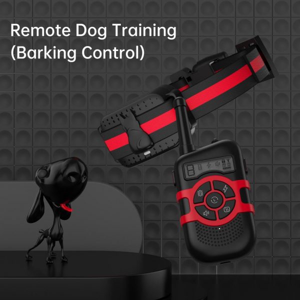 Waterproof IPX7 Upgraded 300m Dog Training Collar Intercom Transmitter Remote Control Electric Shock Vibration Sound with Lock - Image 5