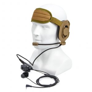 For YAESU Vertex Radio Earpiece U94 PTT Finger Mic HD01 Tactical Bowman Elite II Headphone