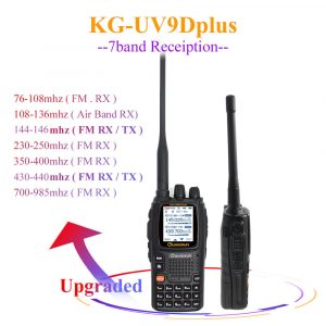 Wouxun KG-UV9D Plus WalkieTalkie Multi Bands kg-uv9d Plus Radio Station 76-174/230-250/350-512/700-985MHz FM Transceiver