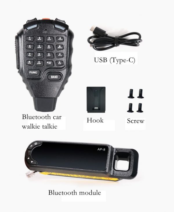 ZASTONE D9000 Bluetooth Mic Wireless Car Walkie Talkie Microphone with Bluetooth Panel Upgrade Kit - Image 5