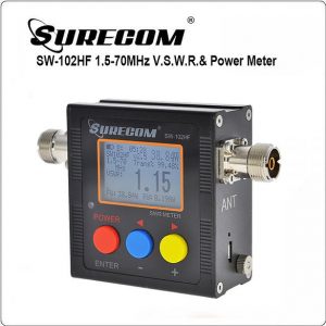 Newest Surecom SW-102HF 1.5-70MHz V.S.W.R. Power & SWR Meter 120W SO-239 Connectors