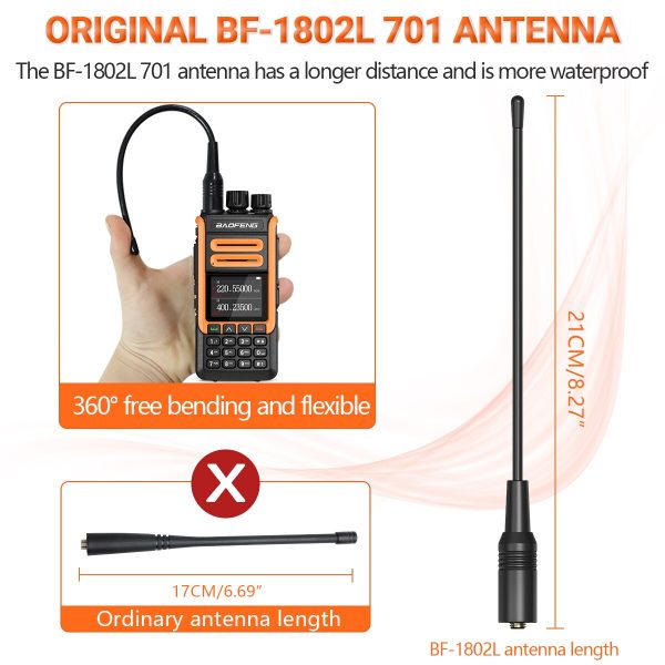 BAOFENG BF-1802L High Power Tri-Band Walkie Talkie Long Range NOAA Weather Wireless Copy Frequency Two Way Radio UV-5R K5 For Hunting - Image 4