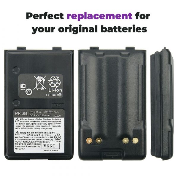 2200mAh Replacement Battery for YAESU FT60 FT60R FT60R VX110 VX120 VX146 VX150 VX160 VX170 VX180 VX210 VX400 VX800 - Image 3