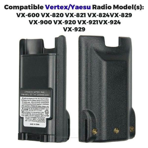 for Vertex VX600 VX-820 VX821 VX-900 VX929 YAESU etc Radios Replacement Battery FNB-V86LI FNB-V87LI - Image 3