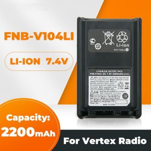 FNB-V104Li FNB-V104 2200mAh Li-lon Battery for Yaesu Vertex VX-230 VX-231 VX-231L Radios Rechargeable Battey