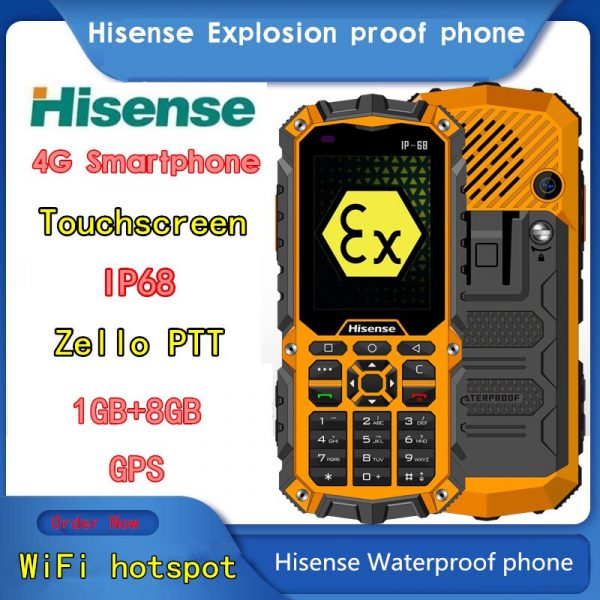 Hisense D11 Pro Zello PTT Smartphone IP68 Waterproof 4G LTE Explosion-proof Phone GPS Wifi Touchscreen  Android Chemical plant petroleum