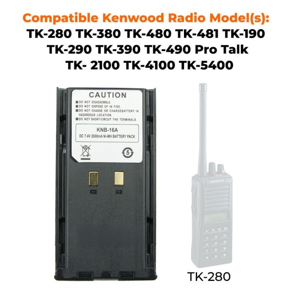 Charger Desktop Replacement Battery for Kenwood TK-480 TK-380 TK-280 TK-290 TK-190 TK-5400 etc - Image 3
