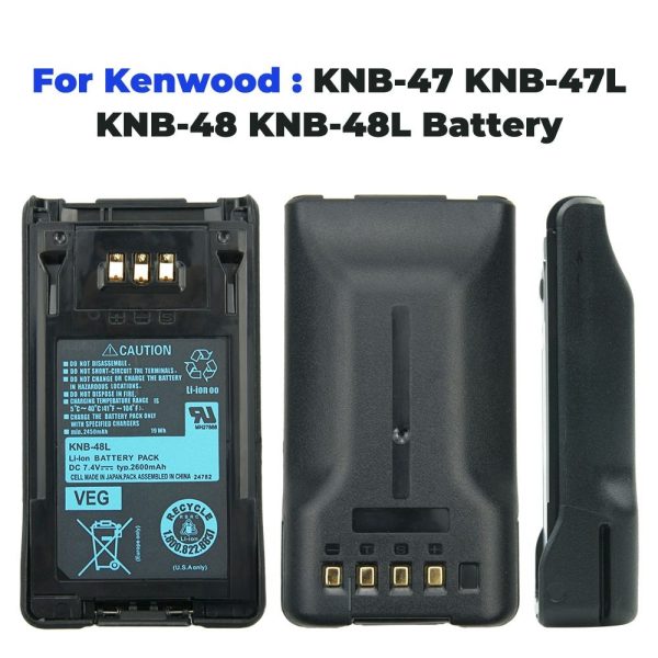 2600mAh KNB-48L Li-Ion Battery for Kenwood NX-200 NX-300 TK-5220 TK-5320 Portable Radio Replacement Battery (KNB-47L) - Image 3