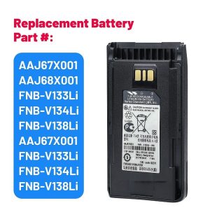 AAJ67X001 FNB-V133Li OEM Battery for Vertex Standard EVX-231 EVX-261 VX-451 VX-454 EVX-530 EVX-531 Radios Battery with Belt Clip