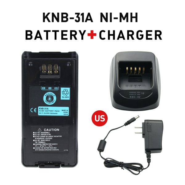 Desktop Charger 1800mah Battery For KENWOOD TK-2180 TK-3180 TK-5210 TK-5310 etc Two Way Radio